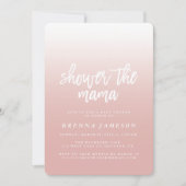 Invitation de Baby shower élégant rose Ombre (Devant)