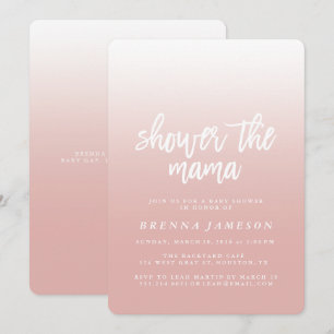 Invitation de Baby shower élégant rose Ombre