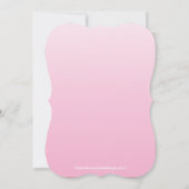 Invitation de Baby shower élégant rose Ombre (Dos)