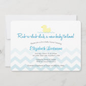 Invitation de Baby shower en caoutchouc Duckie (Devant)