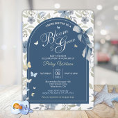 Invitation de Baby shower en fleurs et croissance