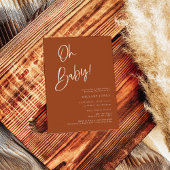 Invitation de Baby shower en terre cuite