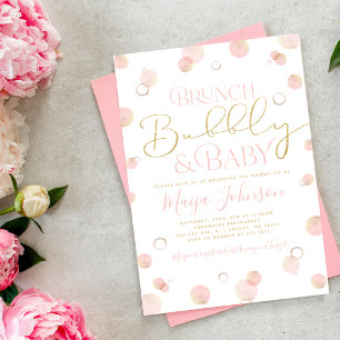 Invitation de baby shower et brunch pétillant