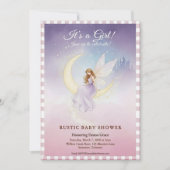 Invitation de Baby Shower Fantaisiste de Fée (Devant)