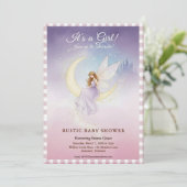 Invitation de Baby Shower Fantaisiste de Fée (Debout devant)