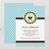 Invitation de Baby shower fantasque (Devant / Derrière)