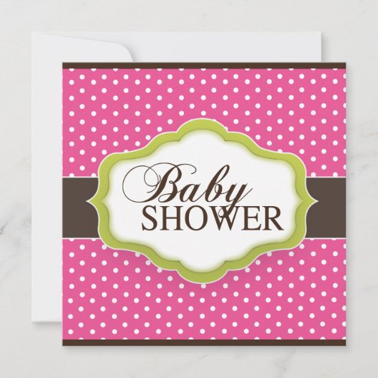 Invitation de Baby shower fantasque (Devant)