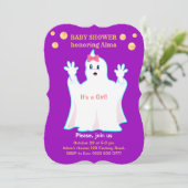 Invitation de Baby Shower Fantôme Charmant (Debout devant)