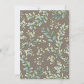 Invitation de Baby shower Feuille Woodland (Dos)