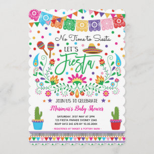 Invitation de Baby shower Fiesta mexicain