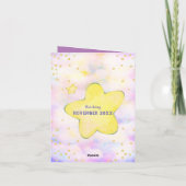 Invitation de Baby shower fille Dragon rose mignon (Dos)