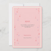 Invitation de baby shower (fille) - Prêt à la pop (Dos)