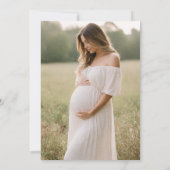Invitation de Baby Shower Fille Rose Gingham avec  (Dos)