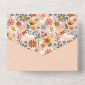 Invitation de Baby Shower Fleur pastel rose (Verso)