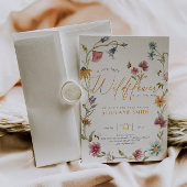 Invitation de Baby shower Fleur sauvage d'aquarell