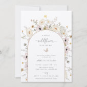 Invitation de Baby shower fleur sauvage Frame (Devant)