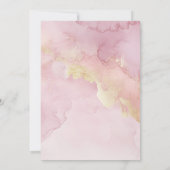 Invitation de Baby shower Fleur sauvage rose Dusty (Dos)