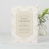 Invitation de Baby Shower Fleurie Imprimée Iris Vi (Debout devant)