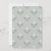 Invitation de Baby Shower Fleurie Imprimée Iris Vi (Dos)