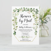 Invitation de Baby Shower Fleurs Baby Shower par l (Debout devant)