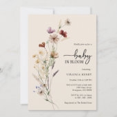Invitation de Baby Shower Floral Boho (Devant)