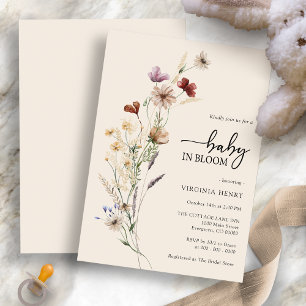 Invitation de Baby Shower Floral Boho