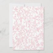 Invitation de Baby shower Floral de Chinoiserie ro (Dos)