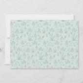 Invitation de Baby shower floral de Hérisson culti (Dos)