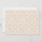 Invitation de Baby shower floral de Hérisson culti (Dos)