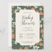Invitation de Baby shower Floral de la baie d'aire (Devant)