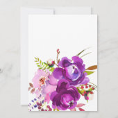 Invitation de Baby shower Floral de lavande violet (Dos)