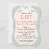 Invitation de Baby shower Floral doux (Devant)