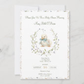 Invitation de Baby shower Floral Fleur sauvage (Devant)