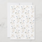 Invitation de Baby shower Floral Fleur sauvage (Dos)
