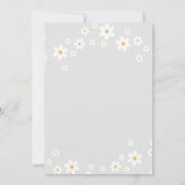 Invitation de Baby shower Floral Gris Retro (Dos)