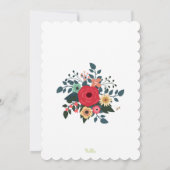 Invitation de Baby shower floral moderne (Dos)