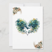 Invitation de Baby shower floral personnalisable (Dos)