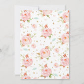 Invitation de Baby shower Floral Pink (Dos)