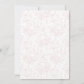 Invitation de Baby shower floral romantique rose (Dos)