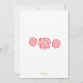 Invitation de Baby shower Floral rose et orange mo (Dos)