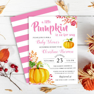 Invitation de Baby shower Floral Rose Petit Citrou
