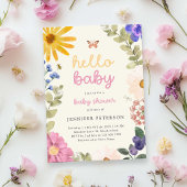 Invitation de Baby shower Floral vintage