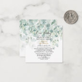 Invitation de Baby Shower Florale (Devant/Arrière en situation)
