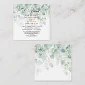 Invitation de Baby Shower Florale (Devant / Derrière)