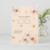 Invitation de baby shower florale (Debout devant)