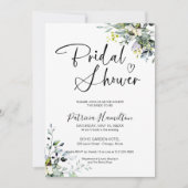 Invitation de Baby Shower Florale (Devant)