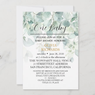 Invitation de Baby Shower Florale