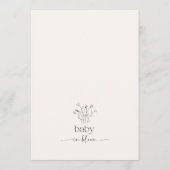 Invitation de baby shower florale à arc minimal (Dos)