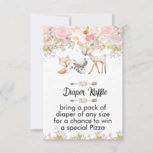 invitation de baby shower florale faune animale