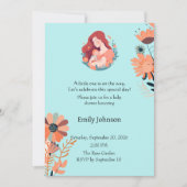 Invitation de baby shower florale mignonne (Devant)